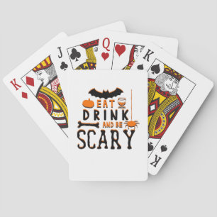 Jeu De Cartes Manger, boire et être effrayant Citation drôle d'H
