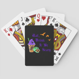 Jeu De Cartes Manger Boire Et Être Effrayant Halloween Minimalis