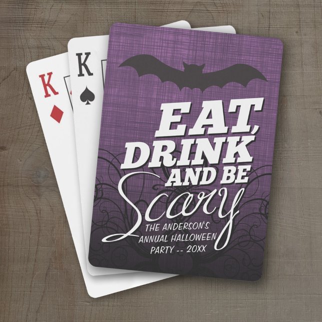Jeu De Cartes Mangez, buvez et soyez effrayants - Halloween Part (Personalized Playing Cards)