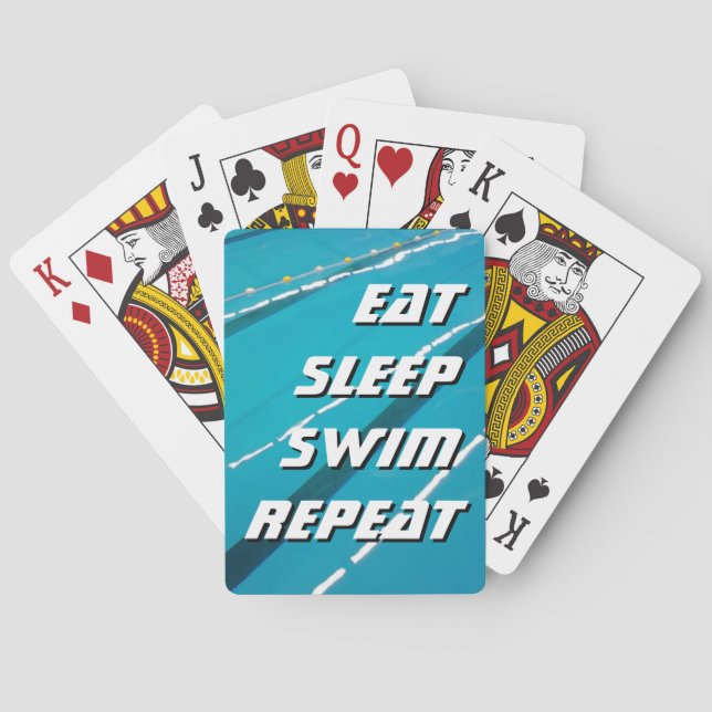 Jeu De Cartes MANGEZ les cartes de jeu de piscine de RÉPÉTITION (dos)