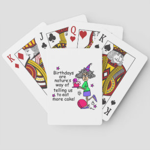 Jeu De Cartes Mangez plus de gâteau Humour d'anniversaire