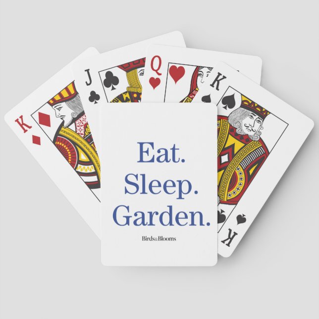 Jeu De Cartes Mangez. Sommeil. Jardin (dos)