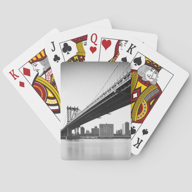 Jeu De Cartes Manhattan Bridge et skyline, New York, États-Unis. (dos)