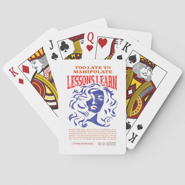 JEU DE CARTES MANIPULATE LESSONS LEARN CLASSIC PLAYING CARDS  (dos)