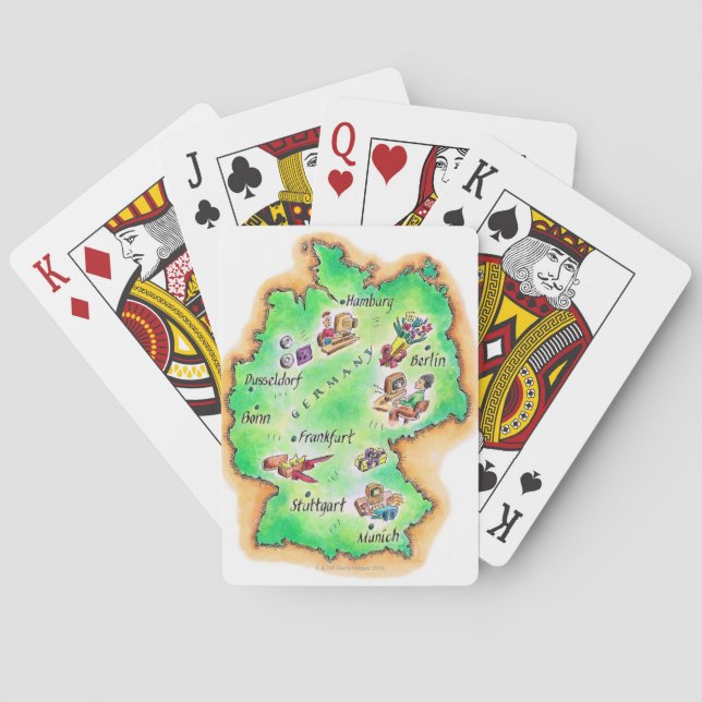 Jeu De Cartes Map of Germany (dos)