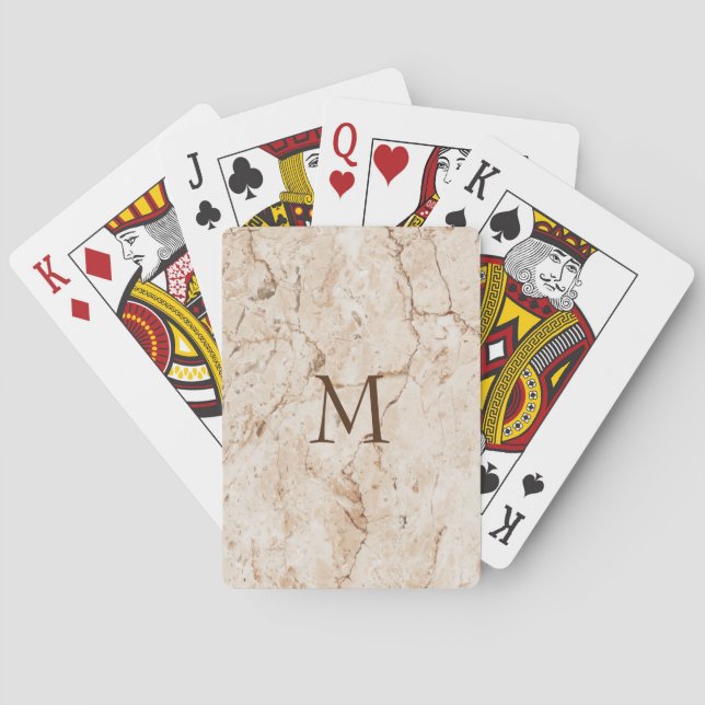 Jeu De Cartes Marbre Avec Monogramme (dos)