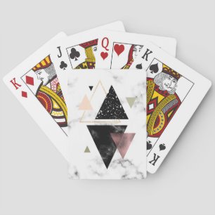 Jeu De Cartes Marbre métallique Conception géométrique