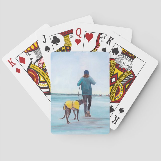 Jeu De Cartes Marcher sur mon chien gris jouer aux cartes (dos)