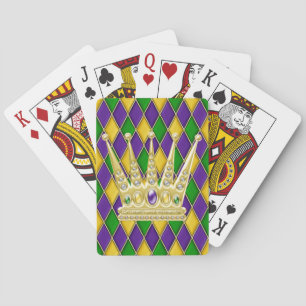 Jeu De Cartes Mardi Gras Arlequin Couronne diamant