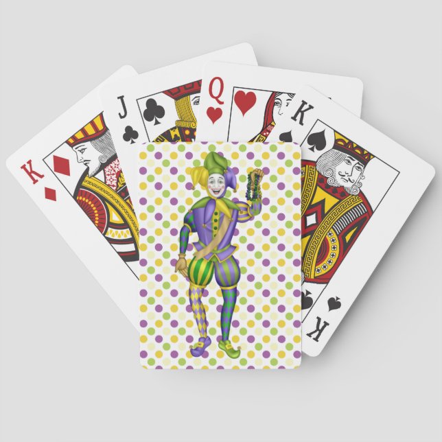 Jeu De Cartes Mardi Gras Party Jouer des cartes avec Jester (dos)