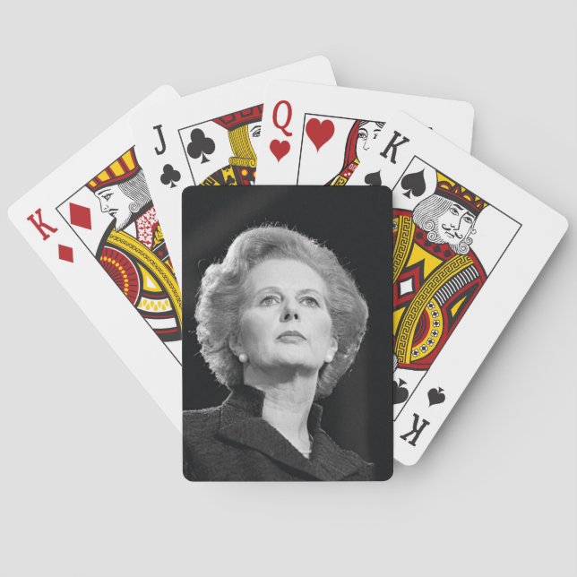 Jeu De Cartes Margaret Thatcher Jouer des cartes (noir et blanc) (dos)