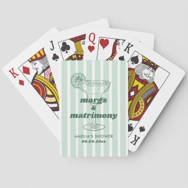 Jeu De Cartes Marges & Mariage Retro Fête des mariées Bacheloret (dos)
