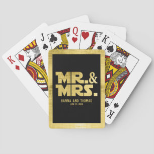 Jeu De Cartes Mariage à thème Sci Sci noir et or 