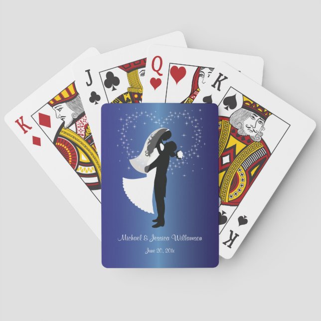 Jeu De Cartes Mariage Couple Personnalisé Bicycle® Cartes de Jeu (dos)