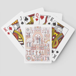Jeu De Cartes Mariage de conte de fée Art Déco