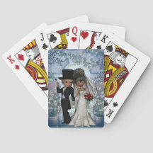 Mariage de mariée et de chambre Jouer des cartes