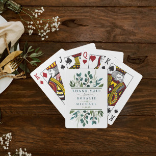 Jeu De Cartes Mariage de verdure botanique