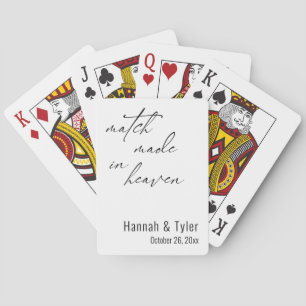 Jeu De Cartes Mariage Élégant Fait au Ciel Cadeau de Mariage Bla