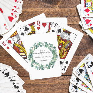 Jeu De Cartes Mariage eucalyptus m mrs noms de coeur