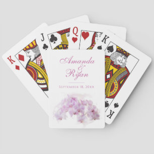 Jeu De Cartes Mariage floral rose orchidée
