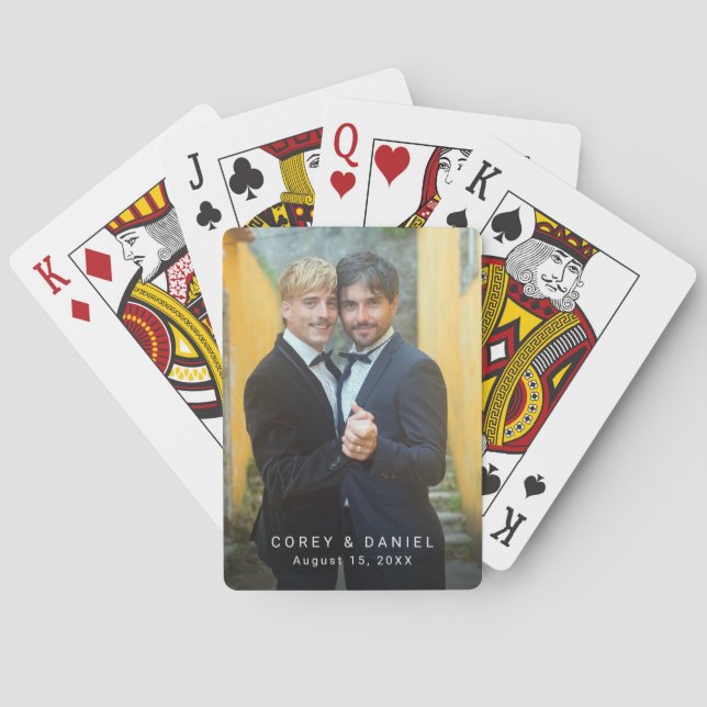 Jeu De Cartes Mariage Gay Photo Deux Pièces (dos)