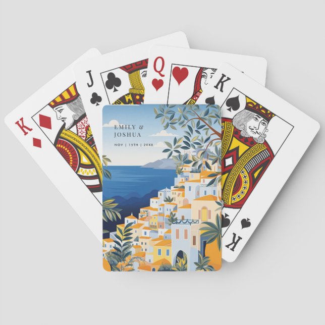 Jeu De Cartes Mariage italien de la côte d'Amalfi (dos)