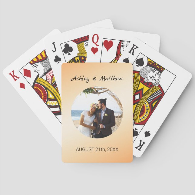 Jeu De Cartes Mariage photo personnalisé (dos)