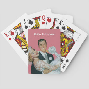 Jeu De Cartes Mariage vintage Nouveaux mariés, mariée porteuse