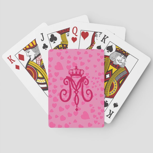 Jeu De Cartes Marie Antoinette Monogramme ~ Jouer aux cartes (dos)
