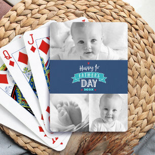 Jeu De Cartes Marine 3 Photo Joyeux 1er Fête du Père Cool modern