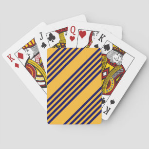 Jeu De Cartes Marine bleu et jaune soleil cinq bandes motif