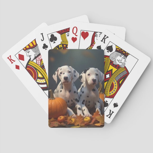 Jeu De Cartes Marionnette dalmate Automne Citrouille délice (dos)