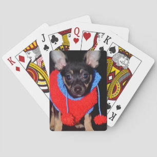 Jeu De Cartes Marionnette mignonne en laine rouge
