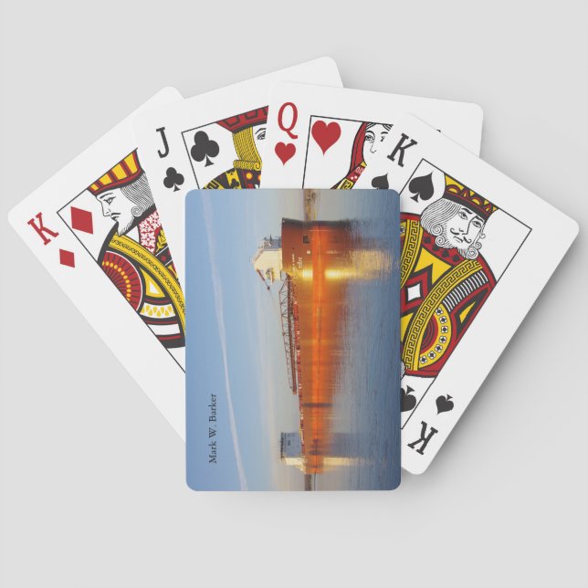 Jeu De Cartes Mark W. Barker jouant aux cartes (dos)