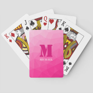 Jeu De Cartes Marque monogrammée à motif géométrique en maille r