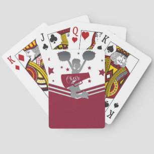 Jeu De Cartes Marron Blanc Étoiles Argent Cheer Cheer-leading