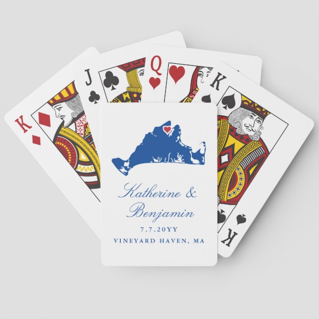 Jeu De Cartes Martha's Vineyard Wedding Favor Vineyard Haven (dos)