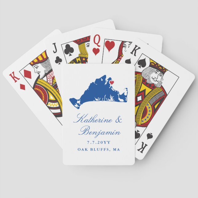 Jeu De Cartes Martha's Vineyard Wedding Favor Vineyard Haven Pla (dos)