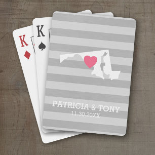 Jeu De Cartes Maryland Accueil Amour de l'État avec Coeur person