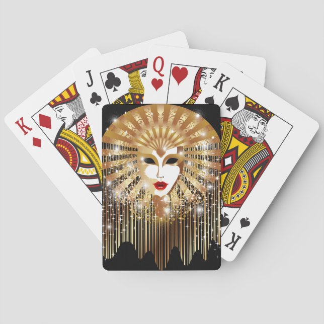 Jeu De Cartes Mask de la Fête du Venice Carnival (dos)