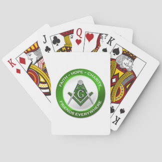 Jeu De Cartes Masonic Playing Cards Green