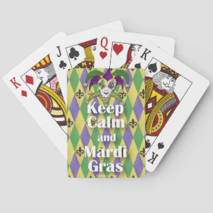 Jeu De Cartes Masque de bouffon Garder son calme et Mardi Gras