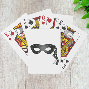 Jeu De Cartes Masque de masquerade noir élégant avec dentelle fl