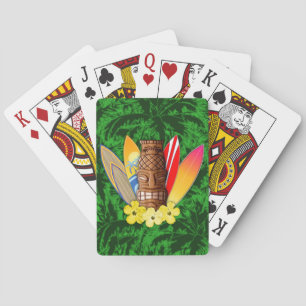 Jeu De Cartes Masque et planches de surf de Tiki