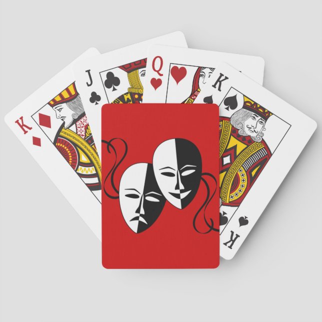Jeu De Cartes Masques Thespian (dos)