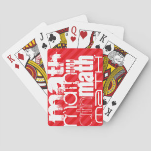 Jeu De Cartes Maths ; rayures rouges écarlates