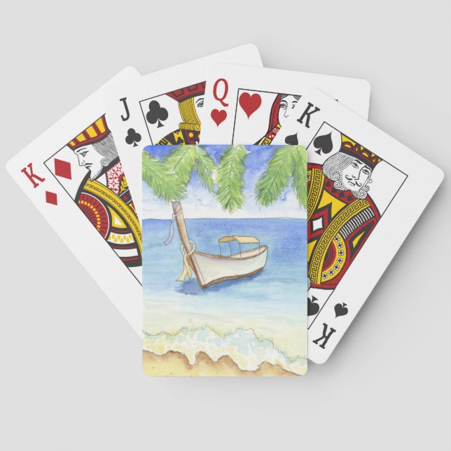 Jeu De Cartes Matin à Bali Aquarelle (dos)
