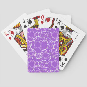 Jeu De Cartes Matrice florale abstraite (violet) Beaux-arts