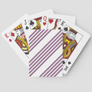 Jeu De Cartes Mauve violet blanc cinq bandes motif