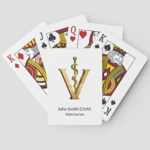 Jeu De Cartes Médecine vétérinaire Asclepius Vet Elegant Or V